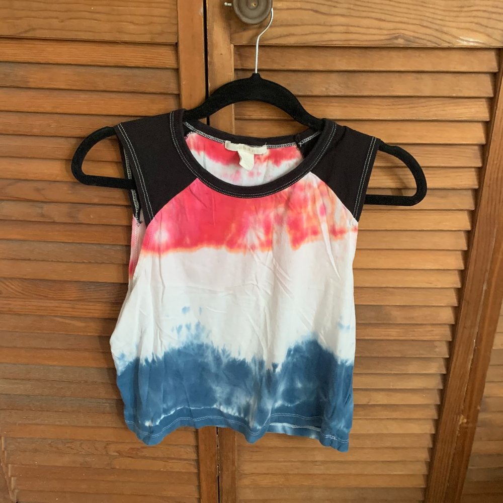 Tie Dye Tank Top - Red White and Blue